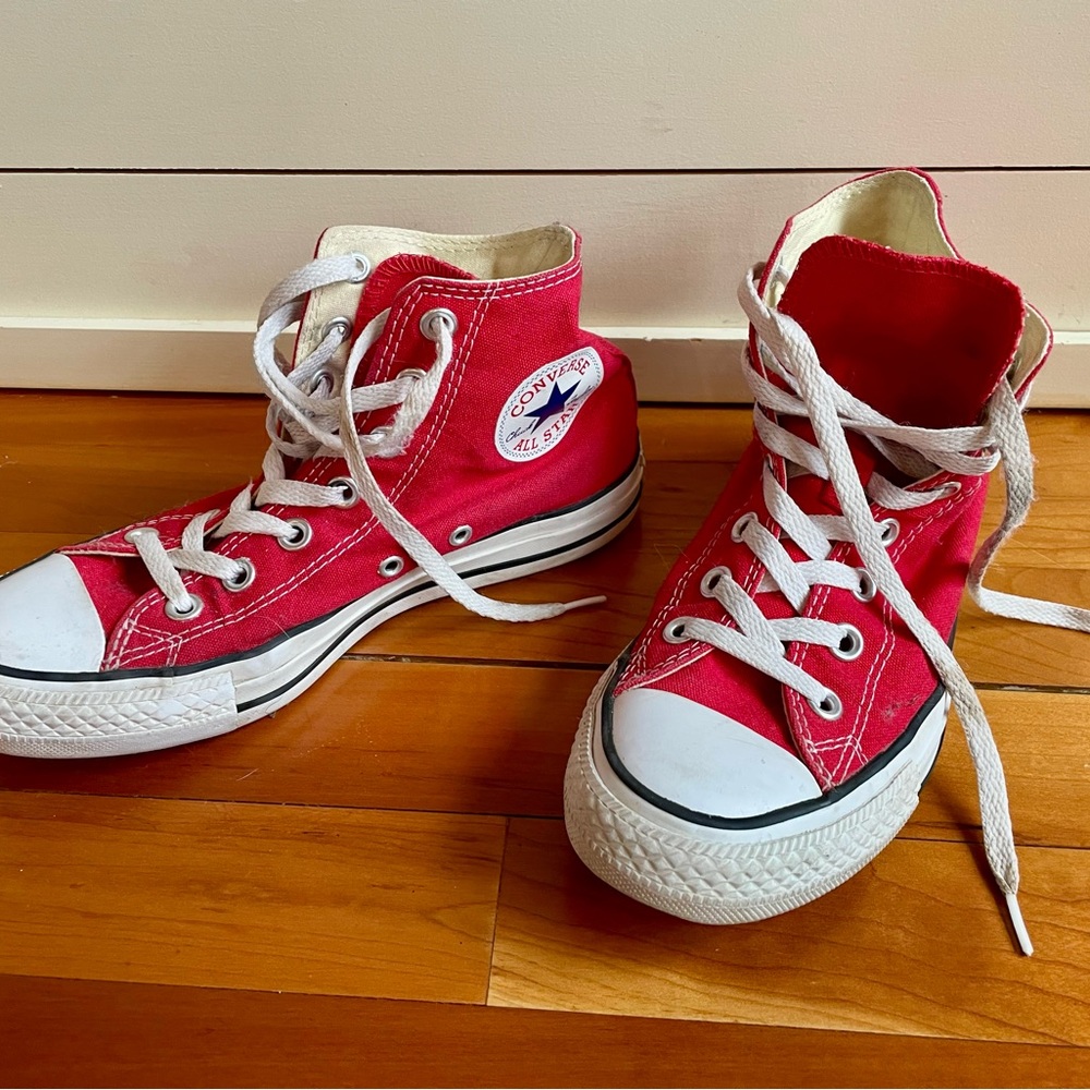 Converse Red High-Top Sneakers